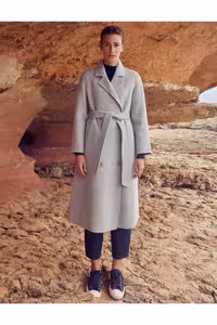 کت خاکستری زنانه آستین رگلان پشمی ممتاز Kayra