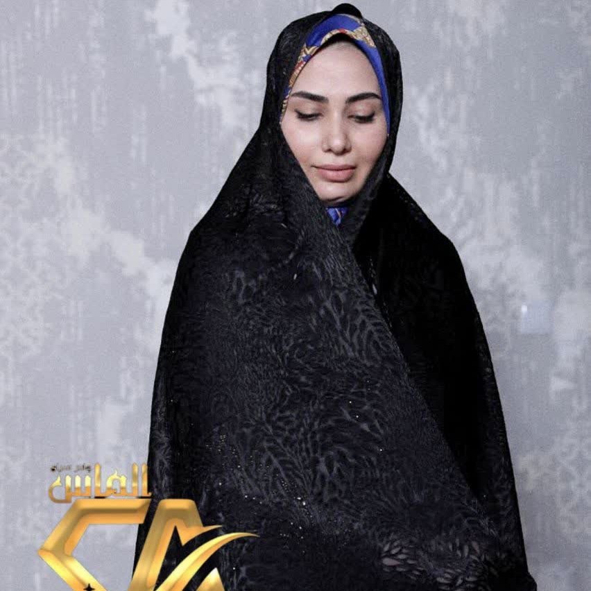 چادر مشکی ساده گل توری نگین اعلا(بدون نگین هم موجود هست )