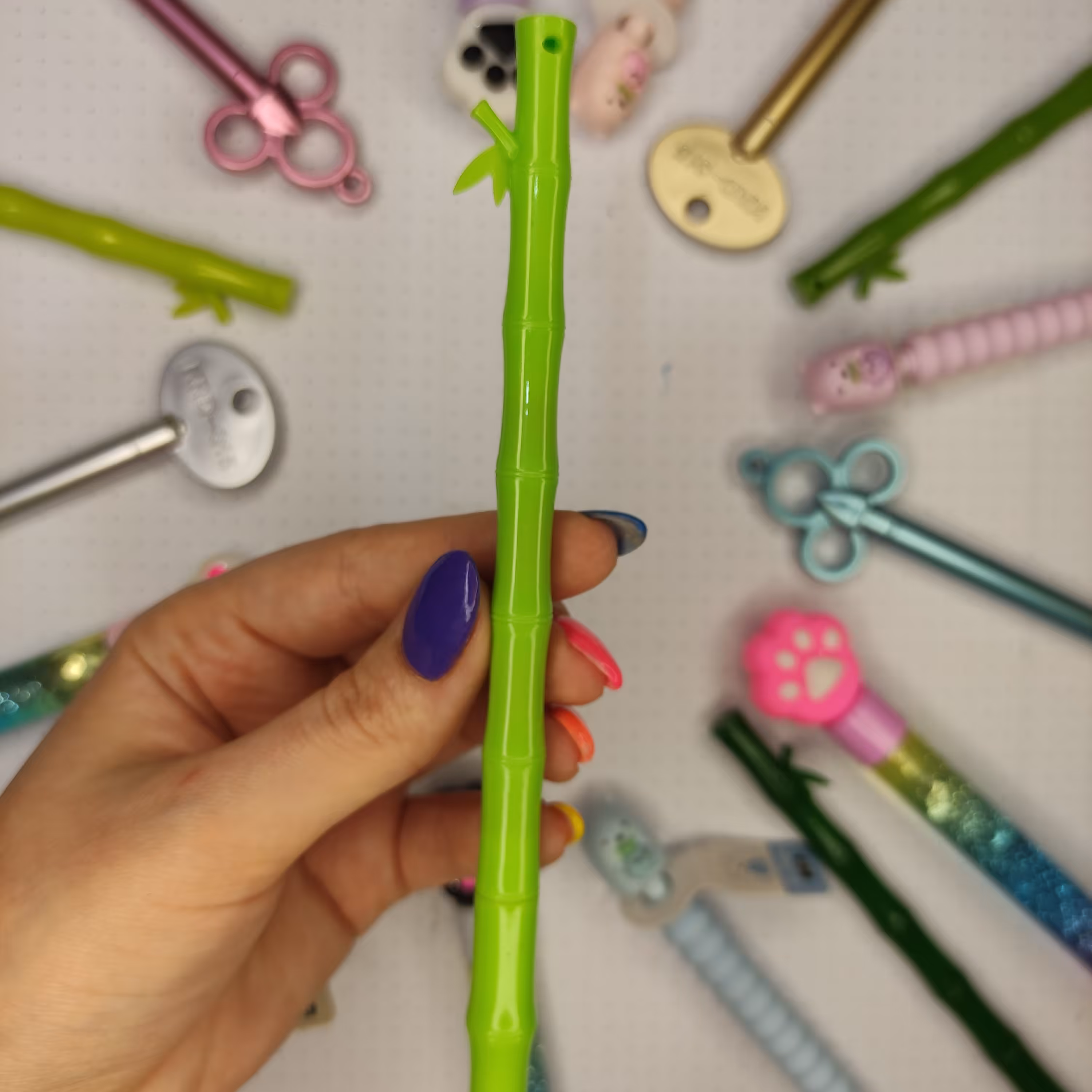 روان نویس رواننویس طرح بامبو سبز 1جوهر آبی 