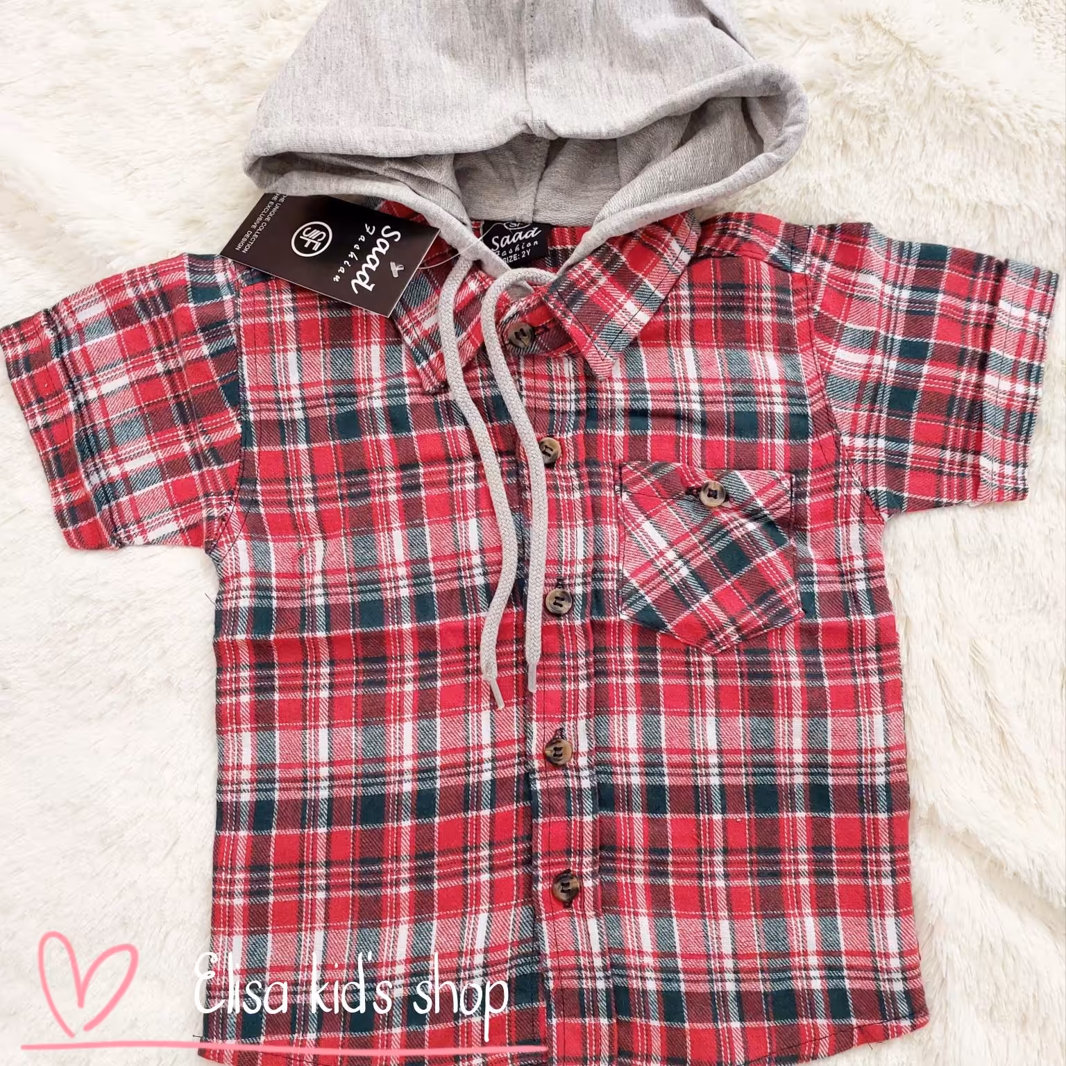 پیراهن کلاه دار پسرانه