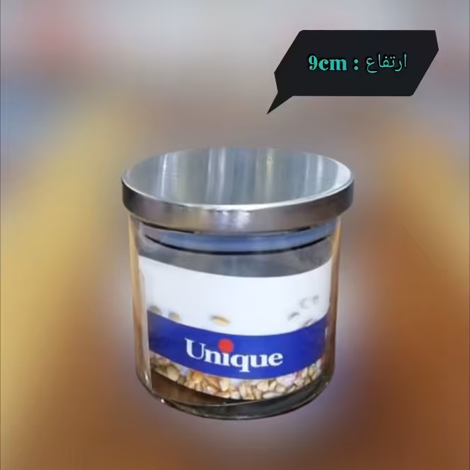 بانکه شیشه ای درب استیل یونیک 