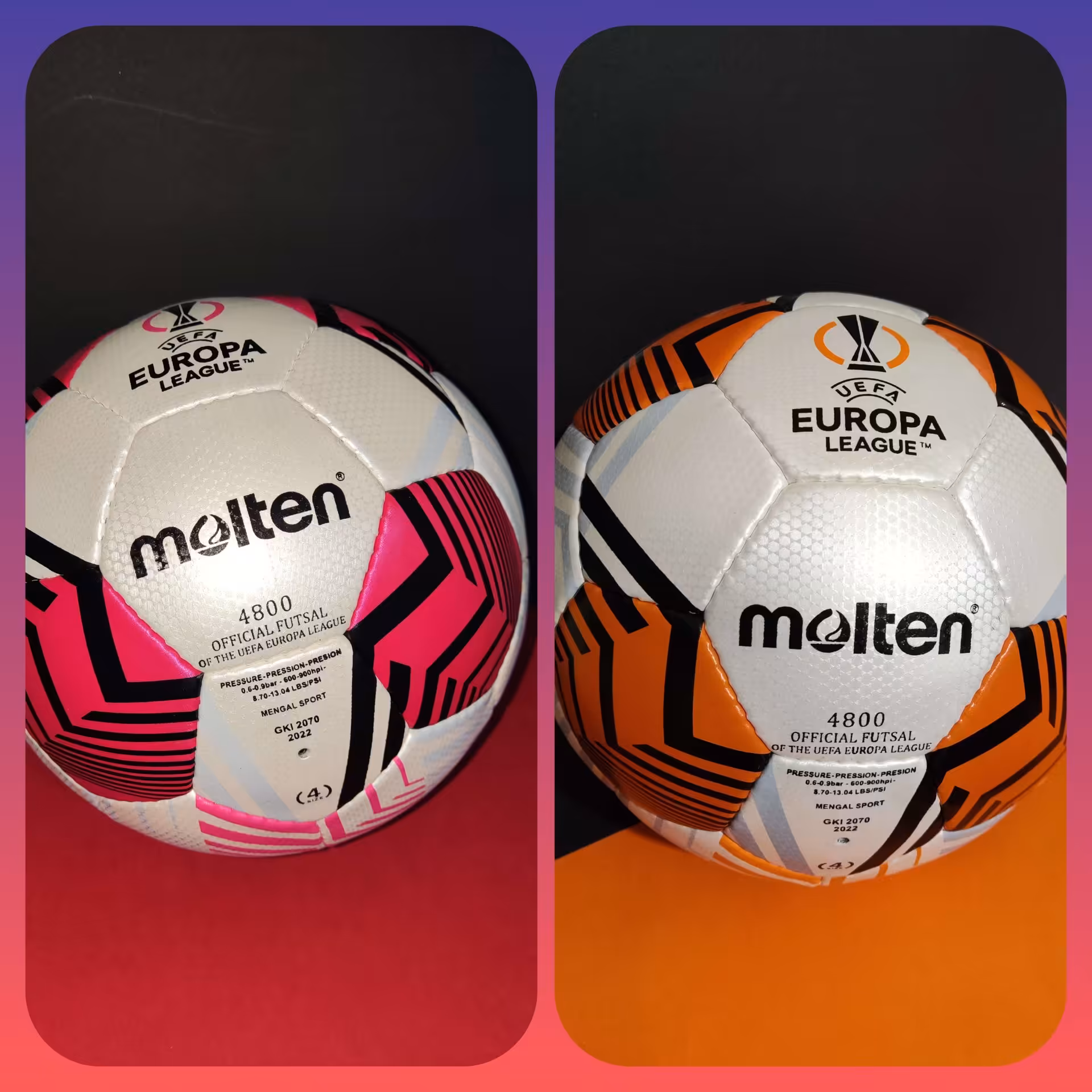 توپ مولتن 4800 سالنی لیگ اروپا سایز 4 سالنی و چمن مصنوعی اورجینال