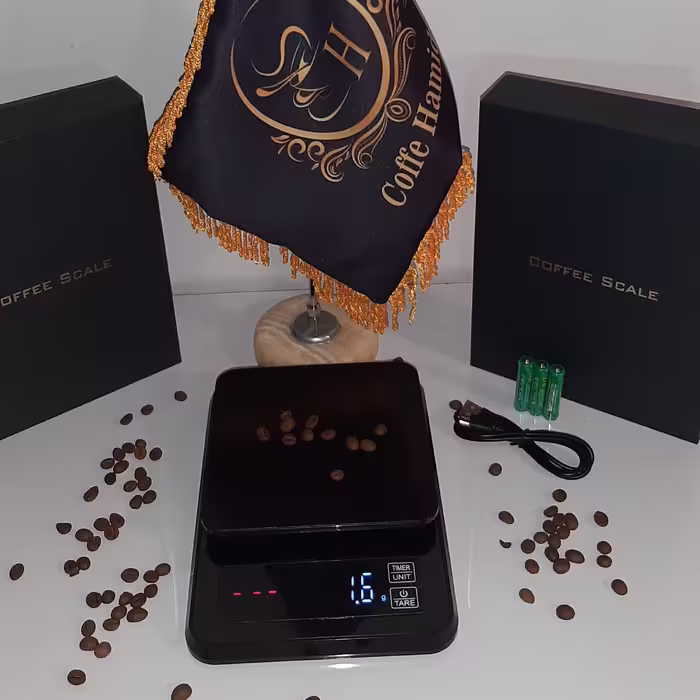 اسکیل لمسی تایمر دار شارژی اندرویدی اسکیل باریستا لمسی قهوه