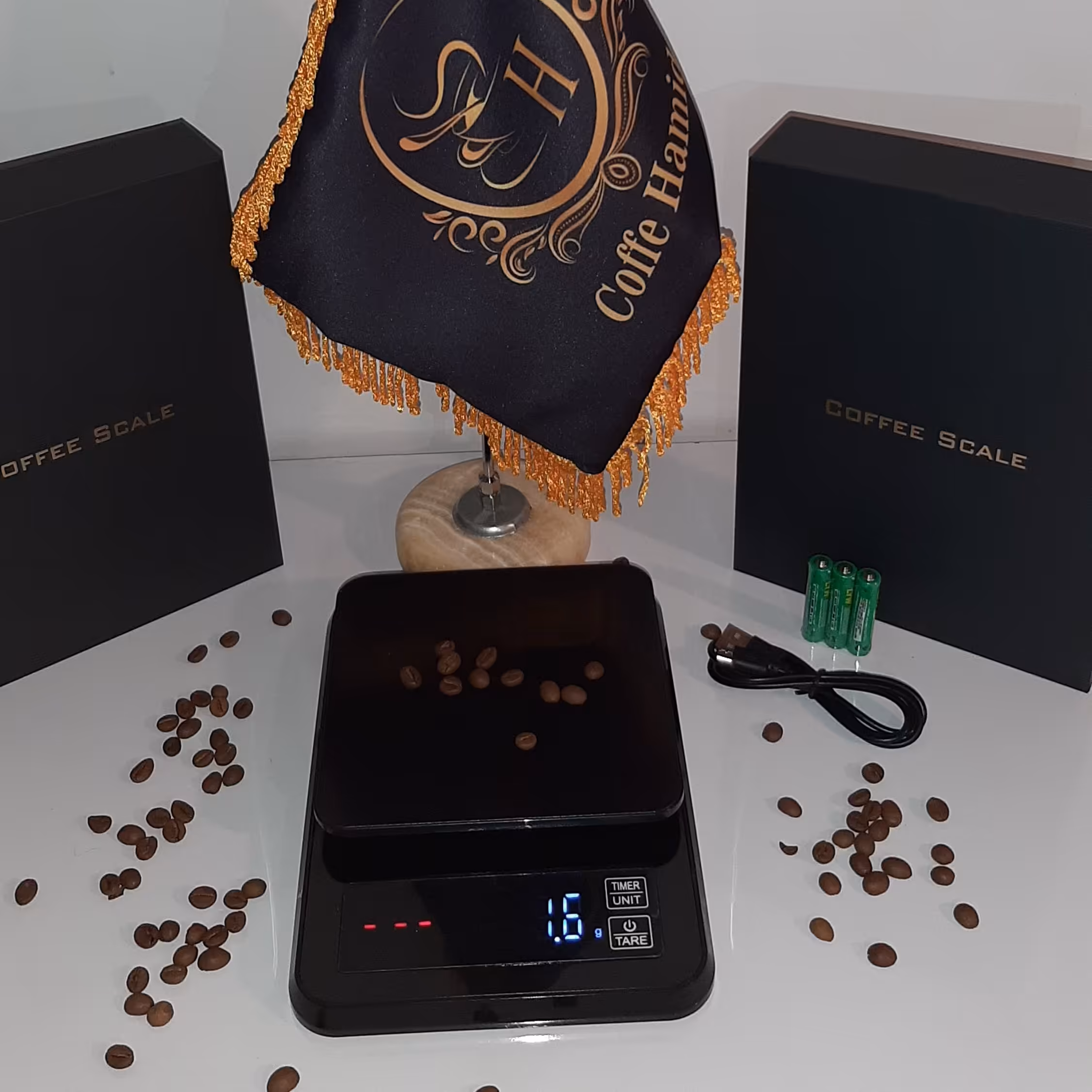 اسکیل لمسی تایمر دار شارژی اندرویدی اسکیل باریستا لمسی قهوه