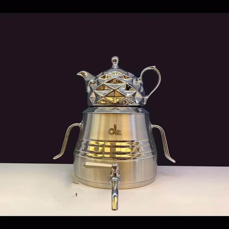 کتری قوری برند آلتین استیل کف چدن با3سال ضمانت تعویض 6لیتر کد923