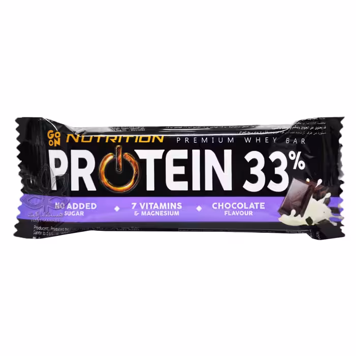 پروتئین بار 7 ویتامین و منیزیم شکلاتی بدون شکر افزوده 50 گرم گوآن - go on