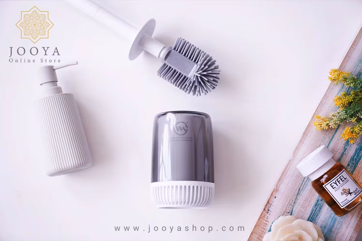 فرچه دستشویی بیضی سیلیکونی WS سفید