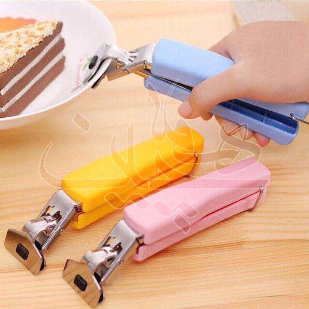 انبر نگهدارنده قابلمه و ظروف داغ - رنگ سبز و مشکی - دسته پلاستیک مقاوم - لبه فلزی