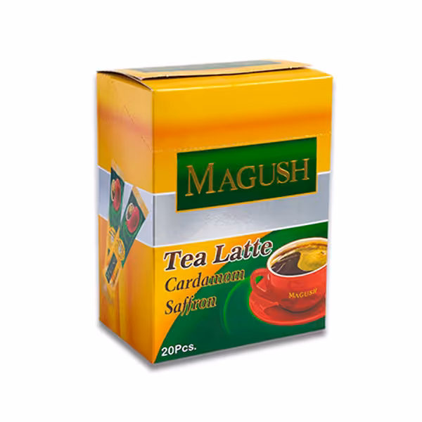 چای لاته فوری با طعم هل و زعفران