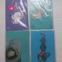 دفتر نقاشی 40 برگ رحلی فنری جلد گلاسه فیلی الیپون آساناپخش 