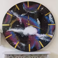 ساعت رزینی طرح کهکشان