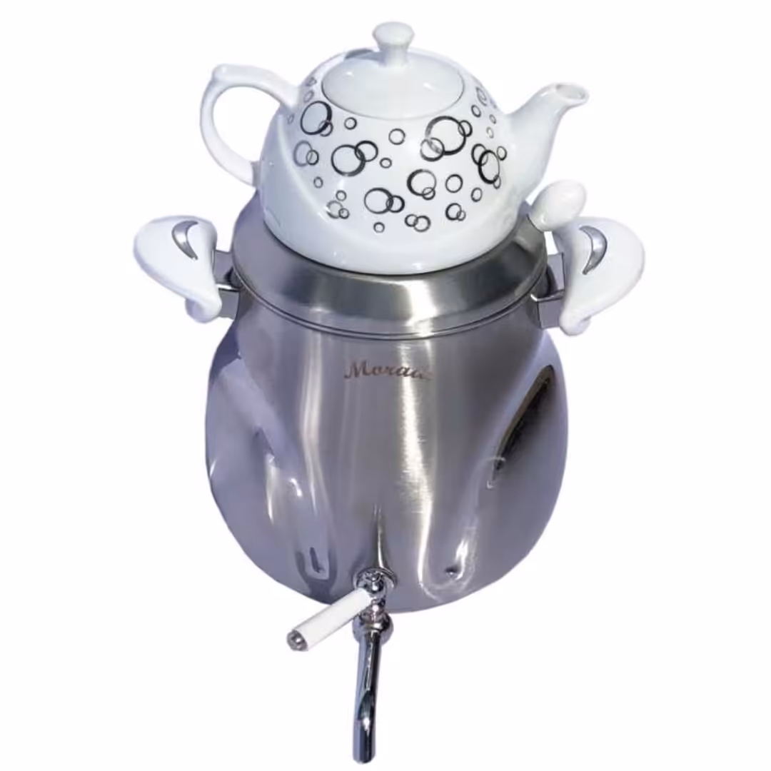 کتری و قوری استیل مدل  مینا