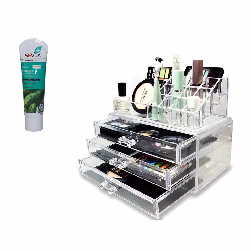 استند لوازم آرایش بانومد مدل دو تکه به همراه کرم ویتامینه