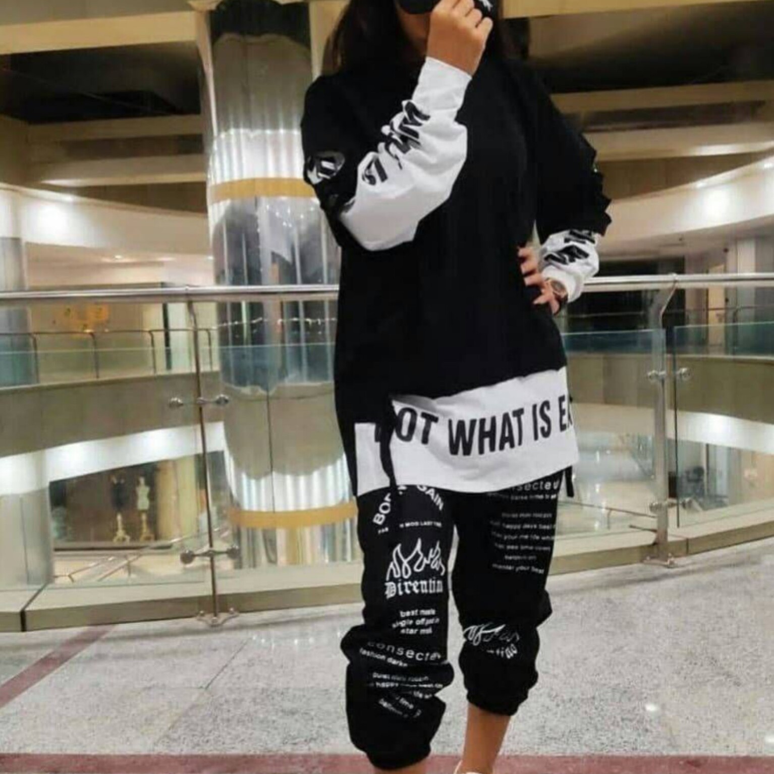 ست تیشرت شلوار لانگ اسپرت خفن دخترانه و پسرانه