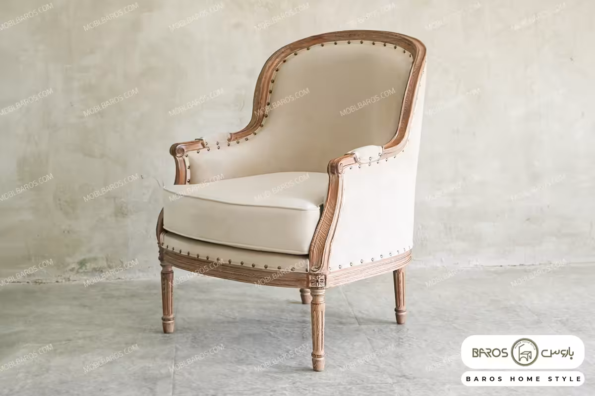 مبل تک نفره کلاسیک جدید مرجان کد 2