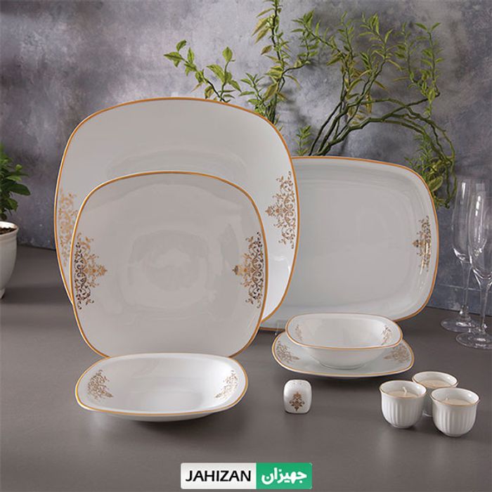 سرویس چینی زرین 27پارچه مونت کارلو طلایی سری کواترو