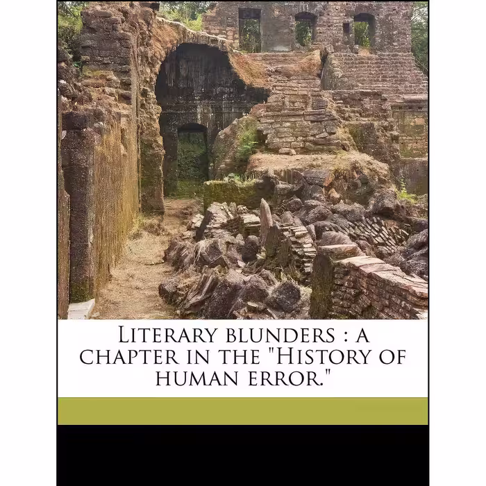 کتاب زبان اصلی Literary blunders اثر Henry Benjamin Wheatley انتشارات Nabu Press