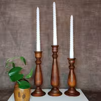 شمعدان چوبی سه تایی(پس کرایه)