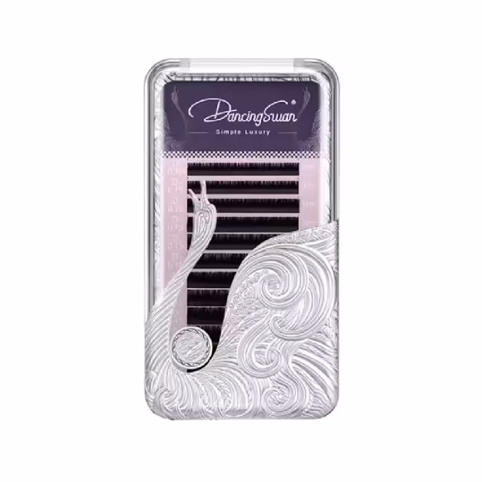 پالت مژه اکستنشن والیوم دنسینگ سوان DANCING SWAN تک سایز 14 ضخامت 0.07 فر D - فروشگاه میرکمالی