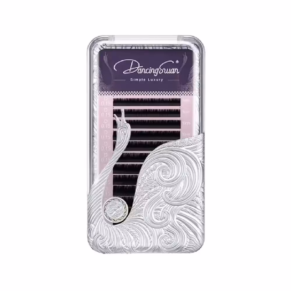پالت مژه اکستنشن والیوم دنسینگ سوان DANCING SWAN تک سایز 14 ضخامت 0.07 فر D - فروشگاه میرکمالی