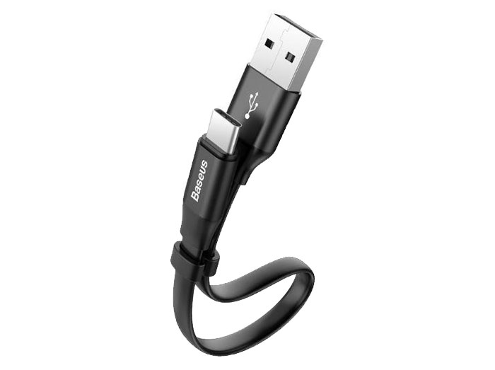 کابل شارژ و انتقال داده تایپ سی بیسوس (مشکی) Baseus Nimble Type C Portable Cable 23cm