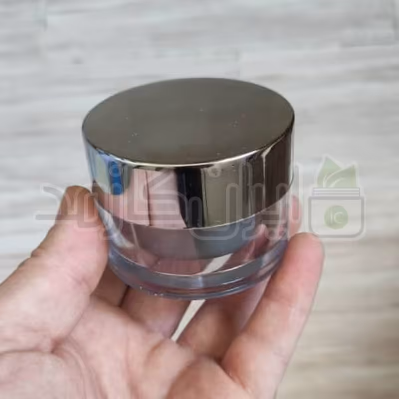 ظرف کرم 30گرمی آبکاری شده کروم با درب پوش (بسته 100عددی)