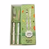 ست کارد و چنگال 12 پارچه گیلدا مدل گلدار کد 103

