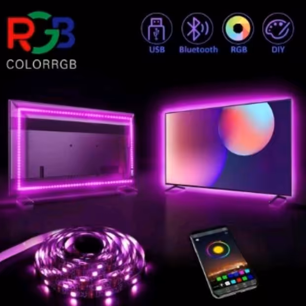 ریسهTV-ریسه نور دهی پشت تلویزیون.ریسه نورپردازی پشت تلویزیون چسب دار