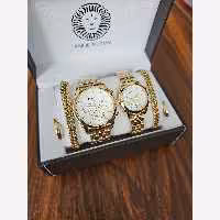 ست ساعت ودستبندو انگشتر مردانه و زنانه دارای رنگبندی