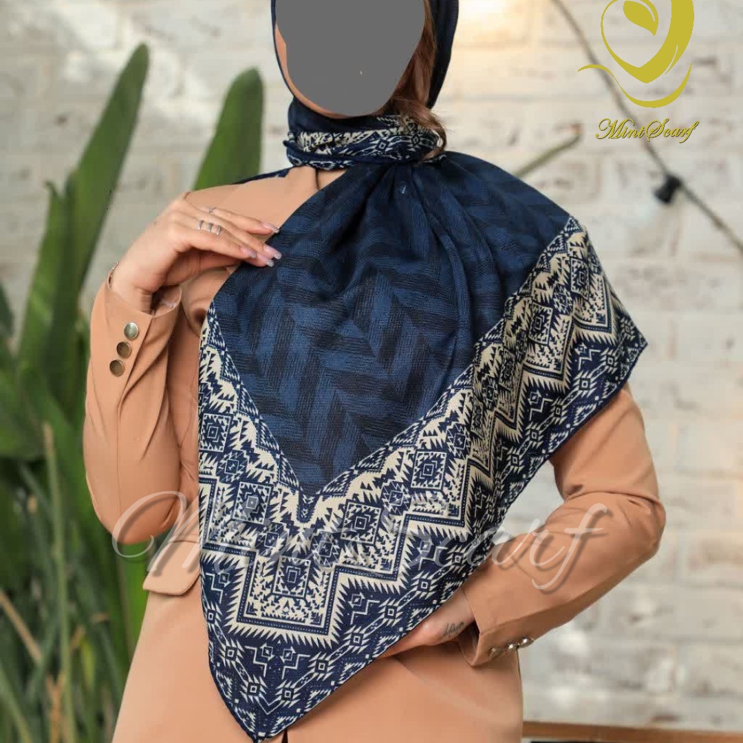 روسری نخی مجلسی اعلادور دست دوز  طرح گیسو 2  ارسال رایگان
