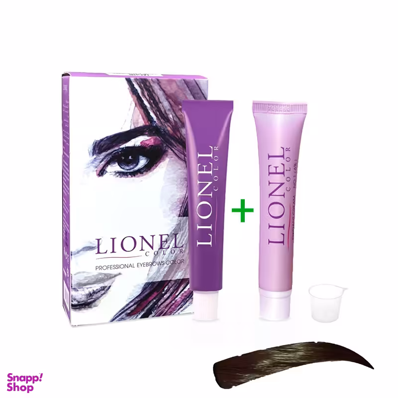 کیت رنگ ابرو لیونل (Lionel) شماره DH6 رنگ کنفی تیره حجم 15 میلی‌لیتر