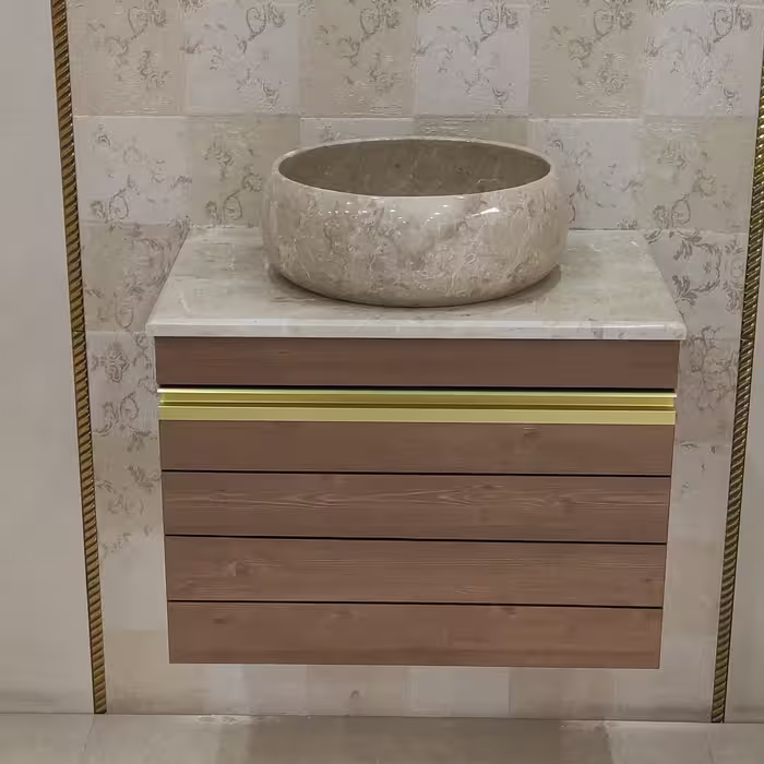 روشویی طرح چوب کاسه طبیعی