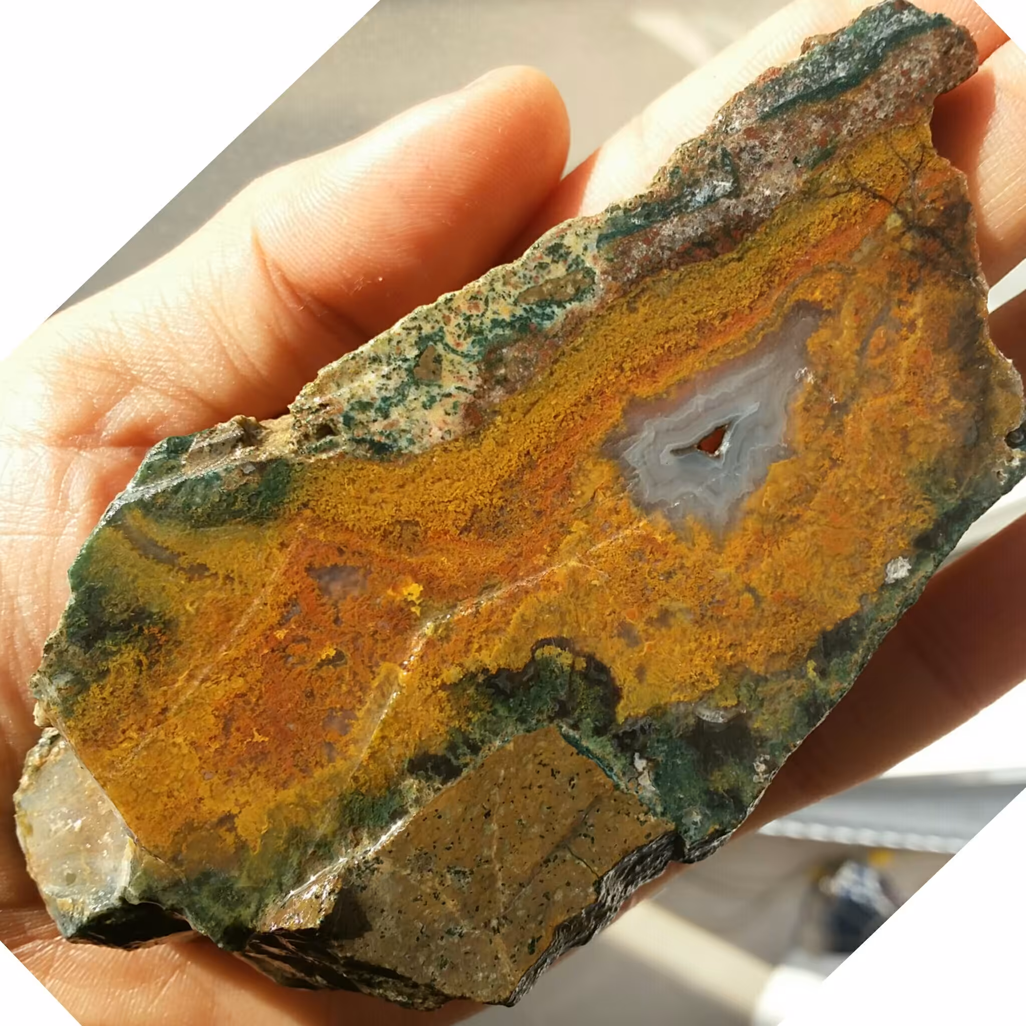 اسلایس سنگ راف منظره 7رنگ دیددددنی کاملا طبیعی شاهکار خلقت زیباااا خاص