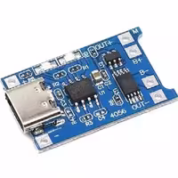 ماژول شارژ  باتری لیتیومی tp4056 با مدار محافظ (type c) 