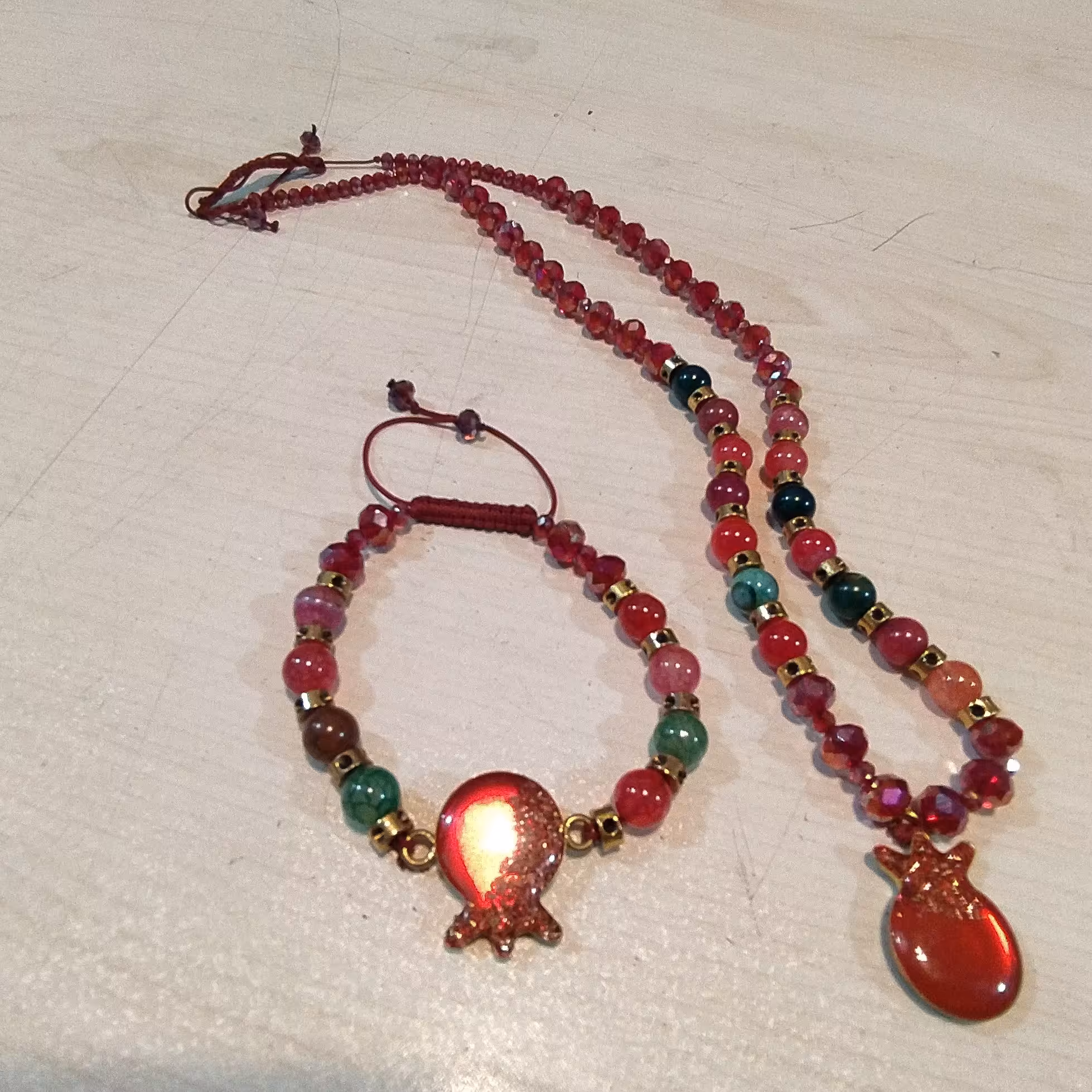 ست گردنبند و دستبند یلدایی تخفیف ویژه