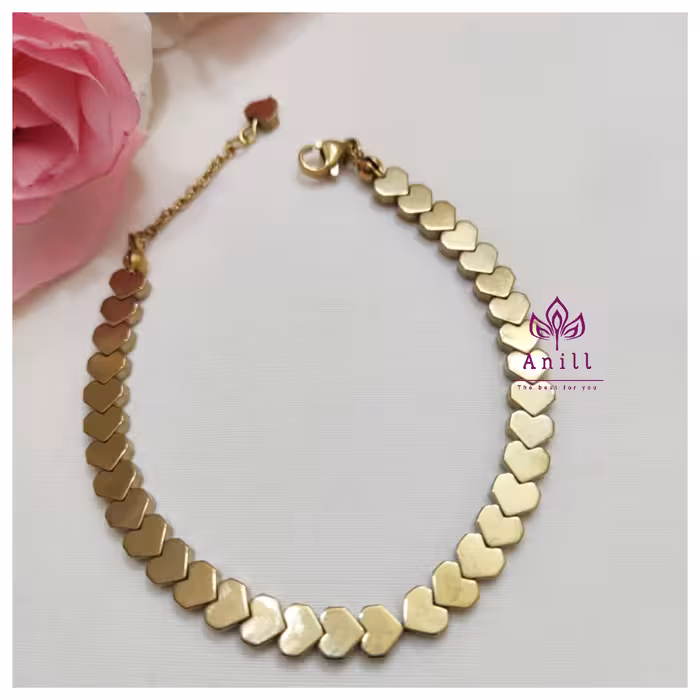 دستبند حدید قلبی استیل ، کد 581