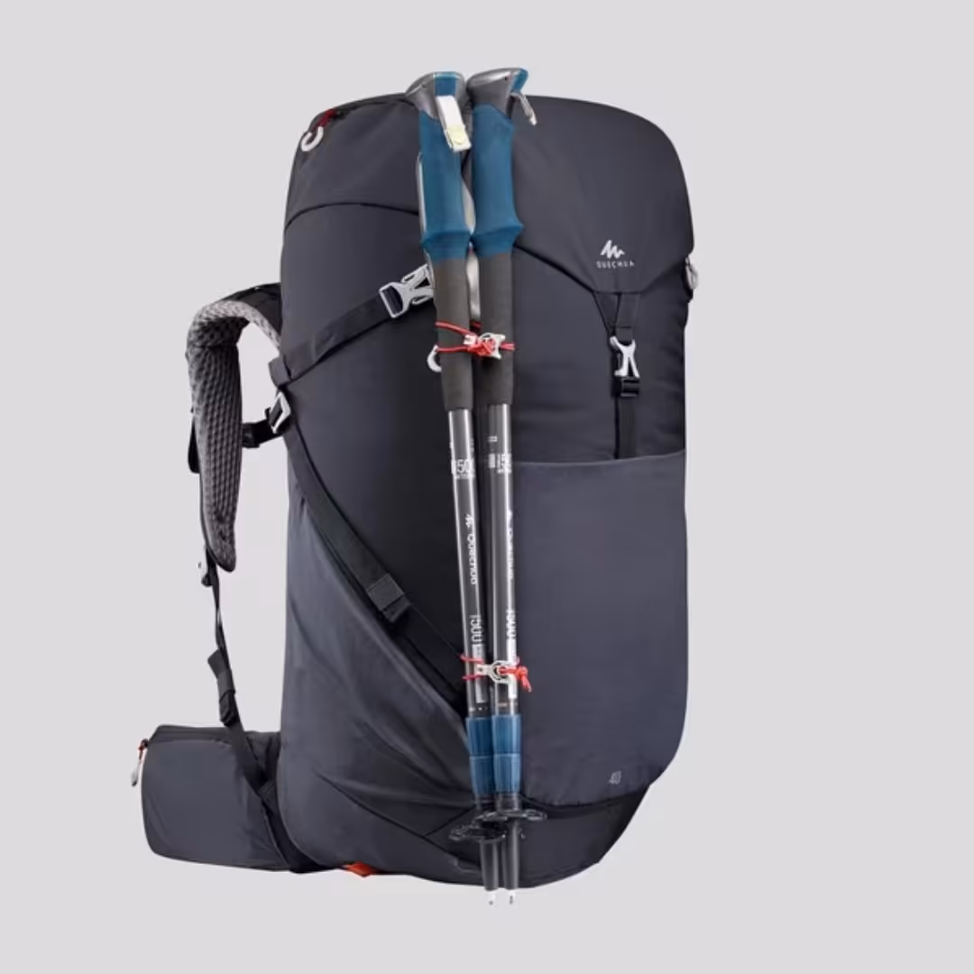 کوله پشتی 40 لیتری کچوا مدل MH500  سایز لارج برای قد بالای 170سانت مناسب کوهنوردی 1 و 2 روزه دیکتلون فرانسه اوریجینال