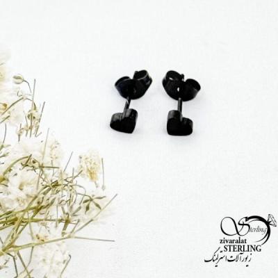 گوشواره میخی قلب ریز استیل کد 17432