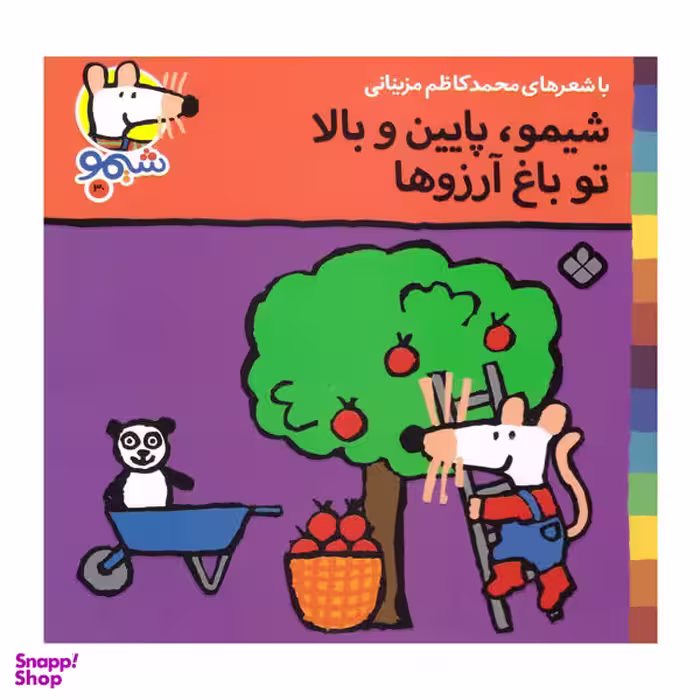 کتاب شیمو پایین و بالا تو باغ آرزوها اثر محمد کاظم مزینانی انتشارات پنجره