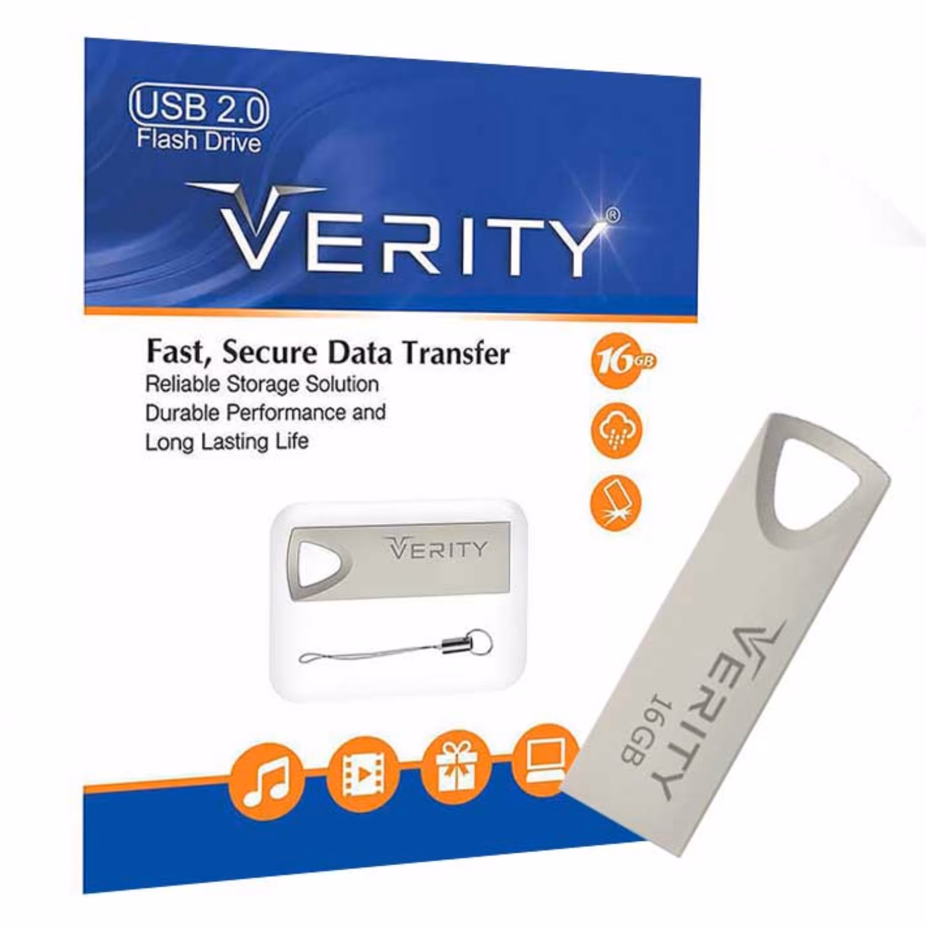 فلش 16GB Verity V809 با گارانتی مادام العمر