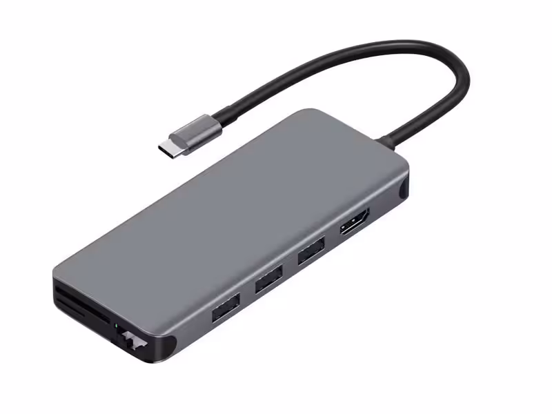 هاب تایپ سی 12 پورت گرین GN12IN1