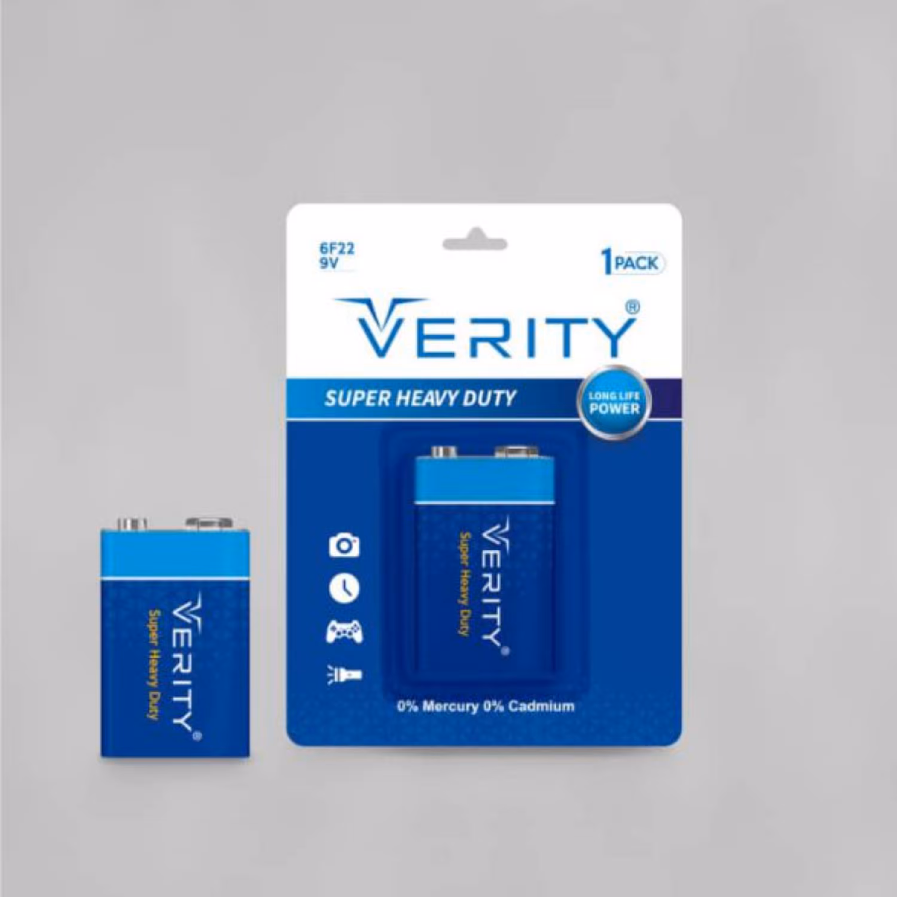 باتری 9V کتابی Super Heavy Duty برند VERITY کارتی