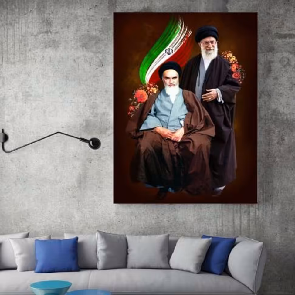 تابلوشاسی طرح رهبروامام خمینی سایز15 در10  مدل 