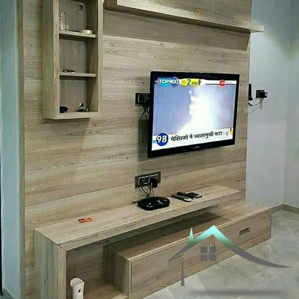 باکس تلویزیون دیواری تمام MDF (تی وی وال)