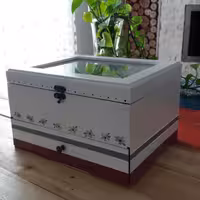 جعبه چوبی دوطبقه