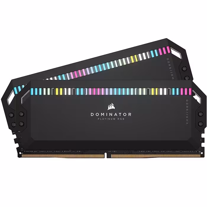 رم دوکاناله کامپیوتر کرسیر مدل Dominator Platinum RGB DDR5 با حافظه 32 گیگابایت و فرکانس 5200 مگاهرتز