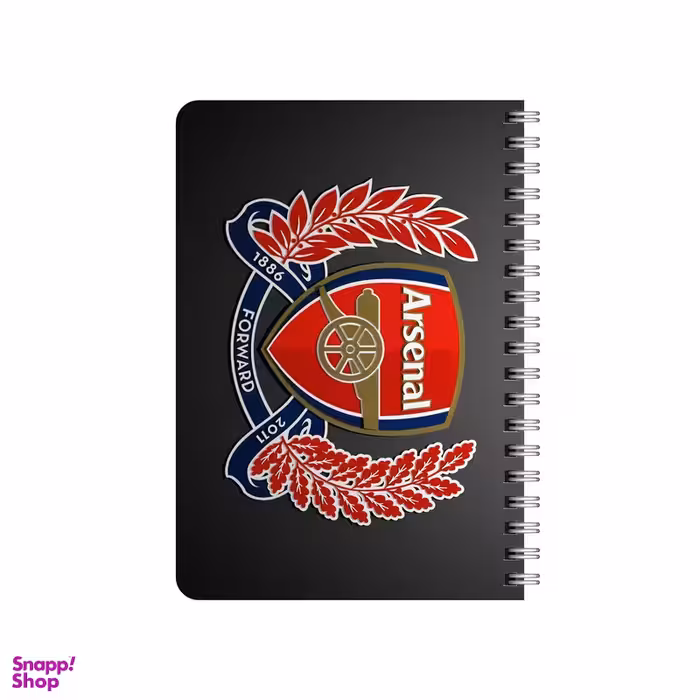 دفترچه یادداشت 80 برگ بامبیلیپ مدل چوبی طرح لوگو باشگاه آرسنال کد 2202921