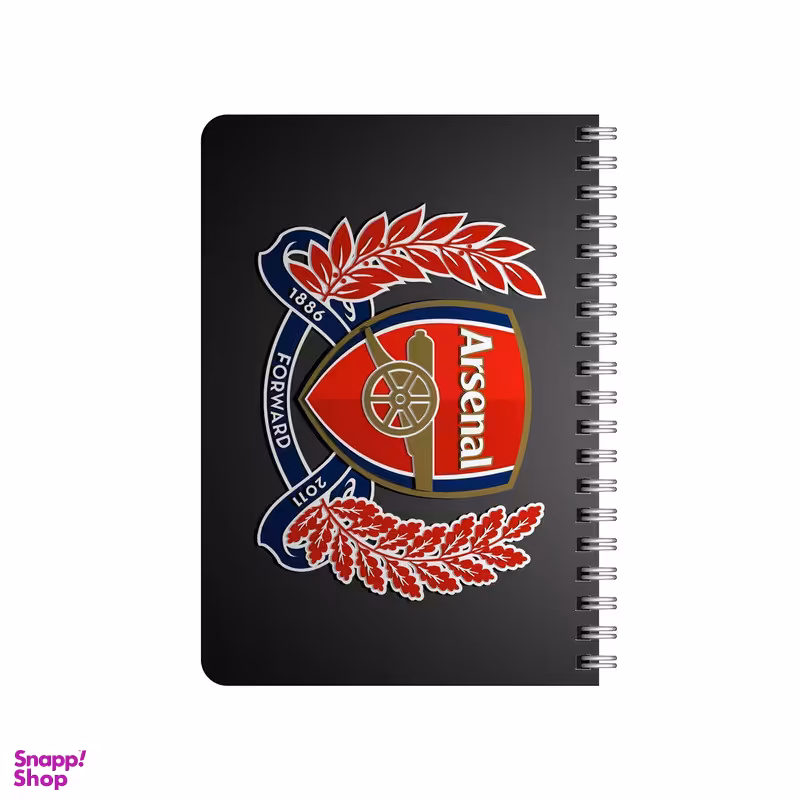 دفترچه یادداشت 80 برگ بامبیلیپ مدل چوبی طرح لوگو باشگاه آرسنال کد 2202921