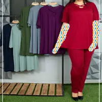 تیشرت یقه ضربدری سایز بزرگ 