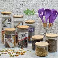 بانکه حبوبات درب چوبی ماکارون